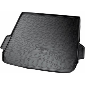 Schwarze Gummi Kofferraumwanne mit Rand für BMW X4 (G02) ab 2018, passgenaues Autozubehör.