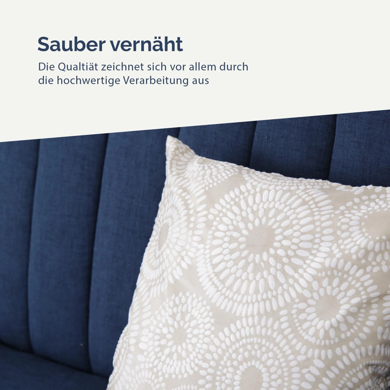 Bestlivings Kissenhülle Punkte, 50x50 cm, beige. Dekokissen für Sofa oder Gartenstuhl.