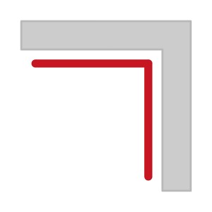 Sarei L-Profil Protection 17, Alu-Anthrazit, 10x10x125cm, zur Abdeckung und Schutz.