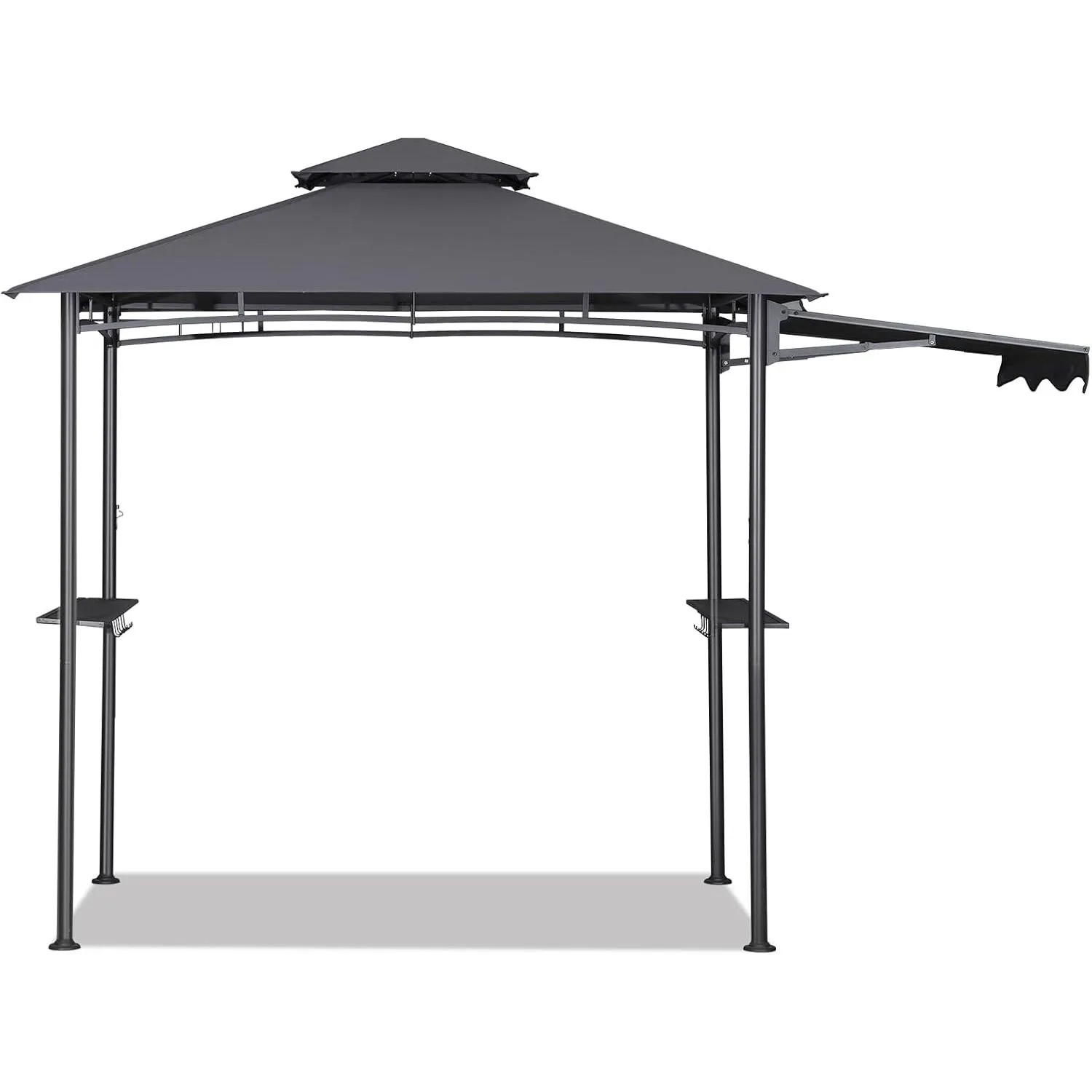 Sekey Grillpavillon 356x150 cm Wasserdicht Winterfest mit Markise und Ablage