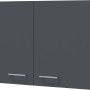 Flex-Well Oberschrank Morena, 80 cm, Basaltgrau/San Remo Eiche, Küchen-Hängeschrank mit zwei Türen.