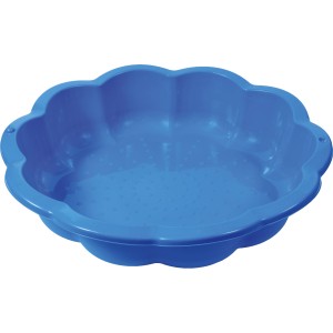 Blauer Sandkasten in Blumenform, 2-teiliges Set für Sand und Wasser.