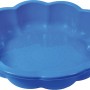 Blauer Sandkasten in Blumenform, 2-teiliges Set für Sand und Wasser.
