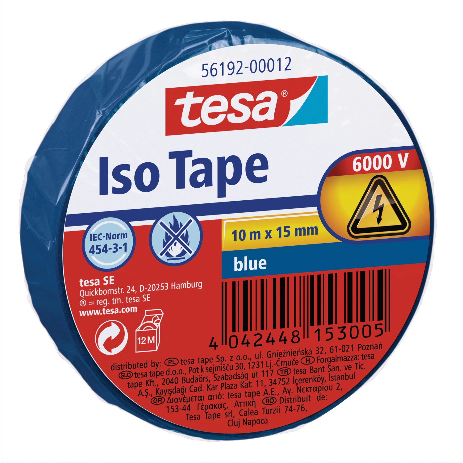 Tesa Iso Tape Blau 10 m x 15 mm