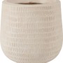 Übertopf Faserton Rau Beige 20,5 cm x 20,5 cm x 19,5 cm