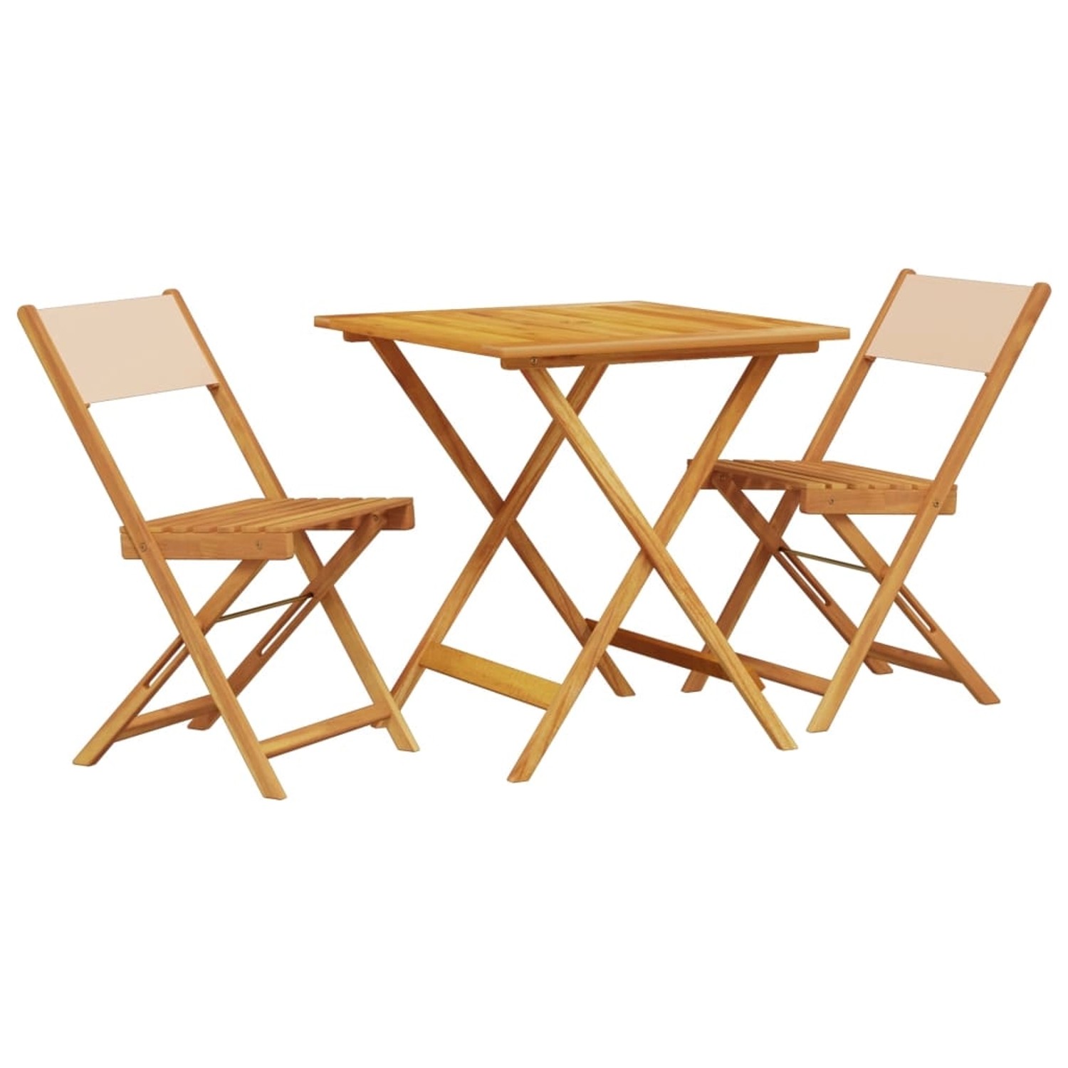 Thumbnail - vidaXL 3-tlg Bistro-Set Beige Stoff und Massivholz Modell 6