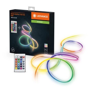 Ledvance LED-Strip Neon Digitalflex RGB 5m mit Fernbedienung, mehrfarbig für den Außenbereich.