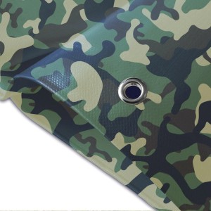 KARAT Abdeckplane, wasserdicht, 2x3m, Camouflage-Muster mit Ösen.