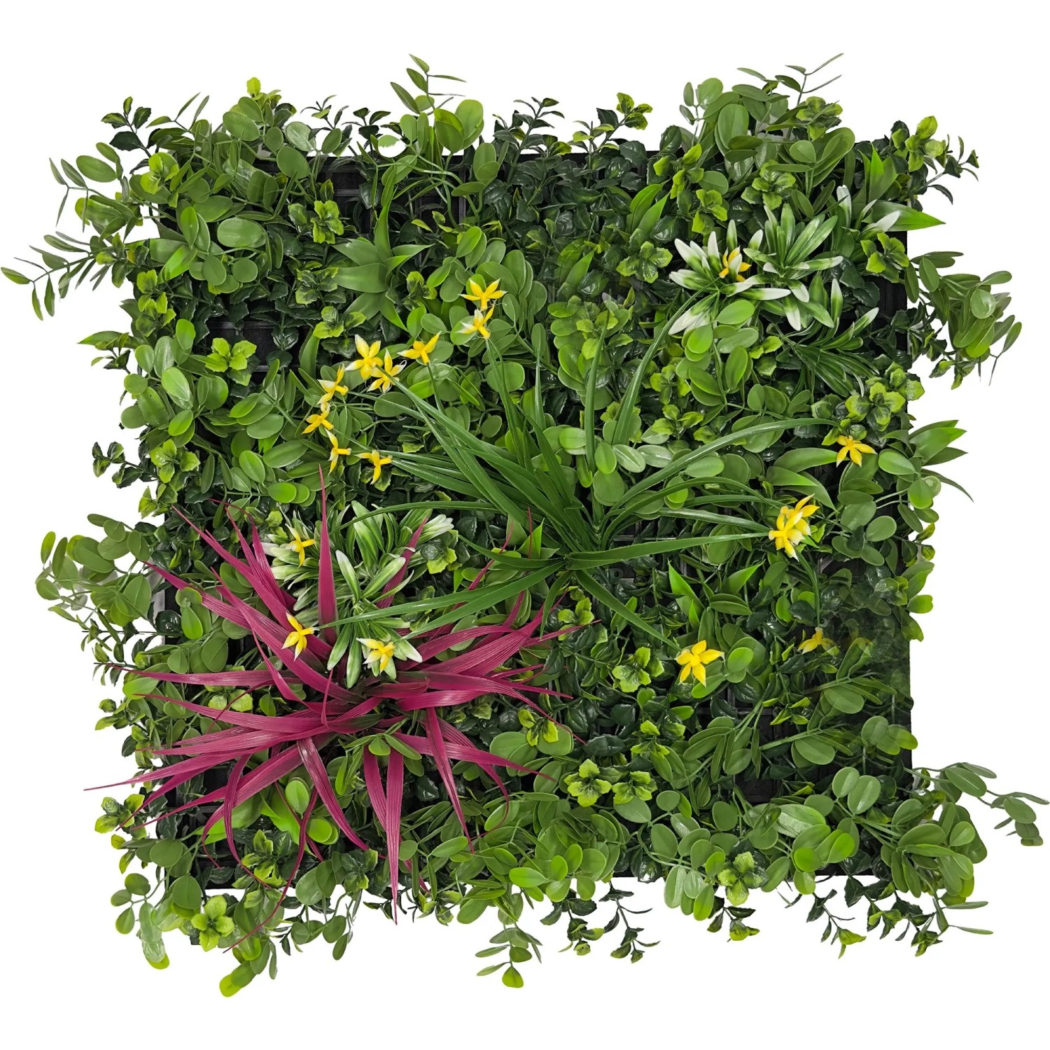 Jangal Wandpaneel Modular Wall Pure Jungle Mixed Flora 52 cm x 52 cm Grün