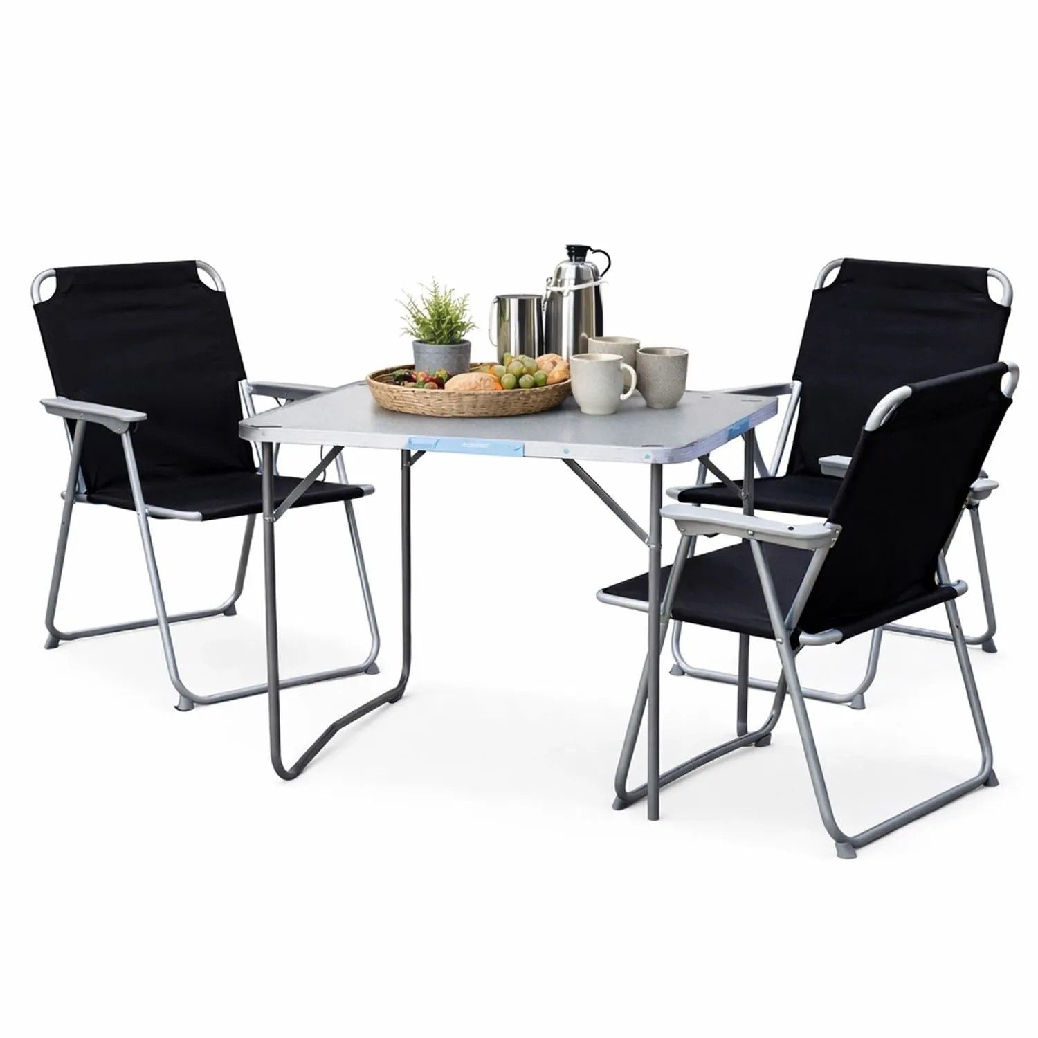 Mojawo XL 4teiliges Campingmöbel Set Alu mit Tragegriff Camping 80x60x68cm günstig online kaufen