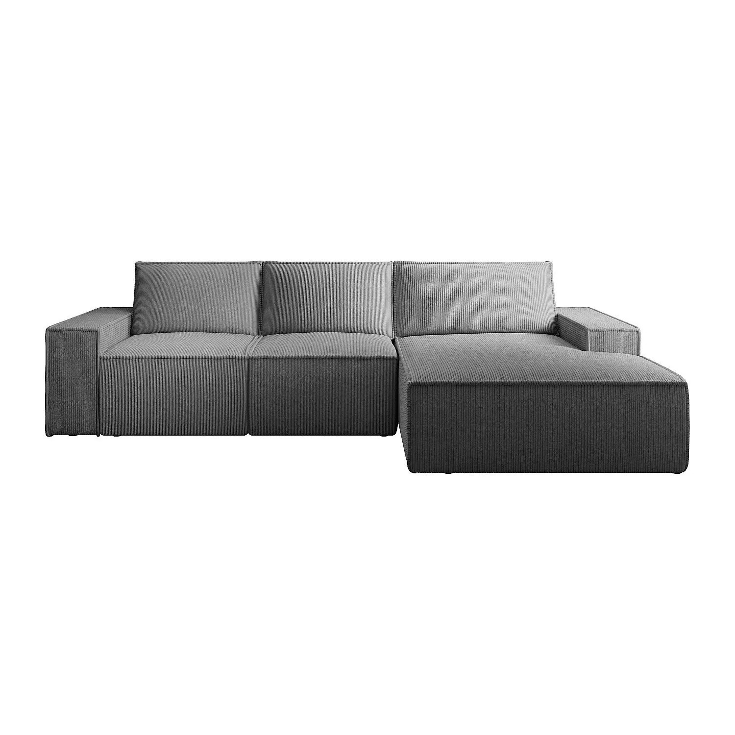 Vente-unique Schlafsofa Amelia Anthrazitgrau 297 cm