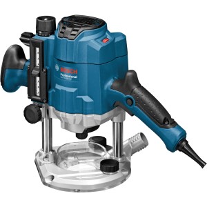 Bosch Professional GOF 1250 CE Oberfräse mit Spanner, blau/silber. Präzisionswerkzeug für Hobel- & Fräsarbeiten.