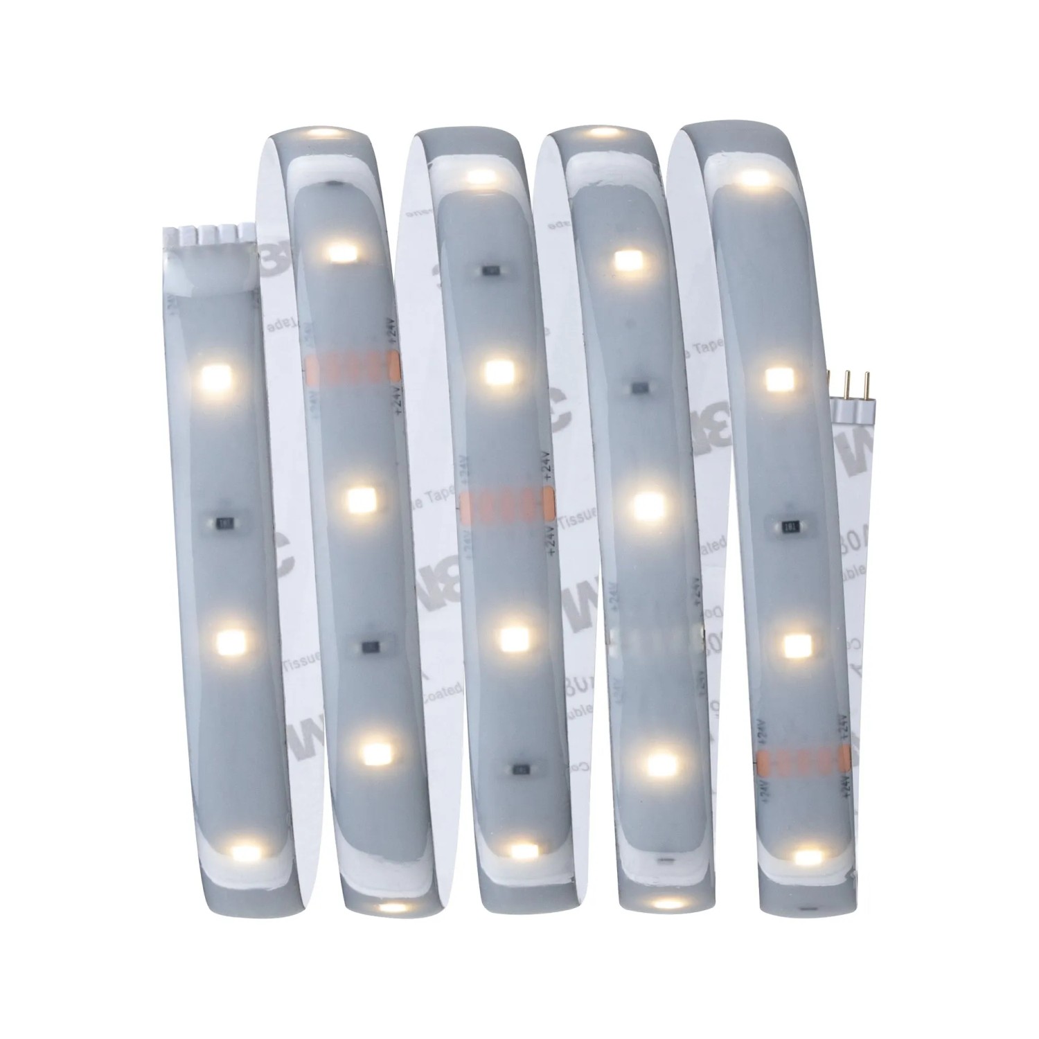 MaxLED 250 LED-Streifen Basis-Set, 1,5 m, warmweiß, IP44, silber.