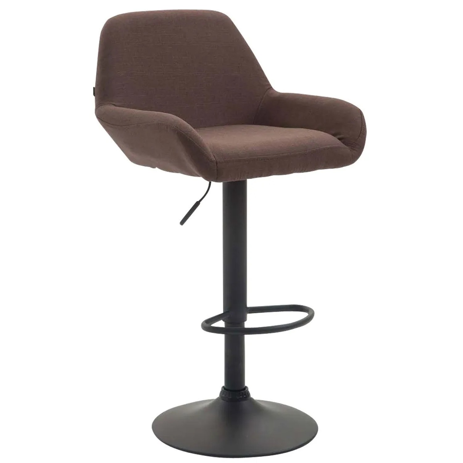 DELUKE Barhocker DUBLIN Braun Stoff Schwarz Barstuhl Mit Lehne Tresenhocker Tresenstuhl