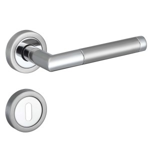 MeinTürgriff Drückergarnitur Nizza Edelstahl/Chrom Türgriff Türdrücker Rosettengarnitur BB