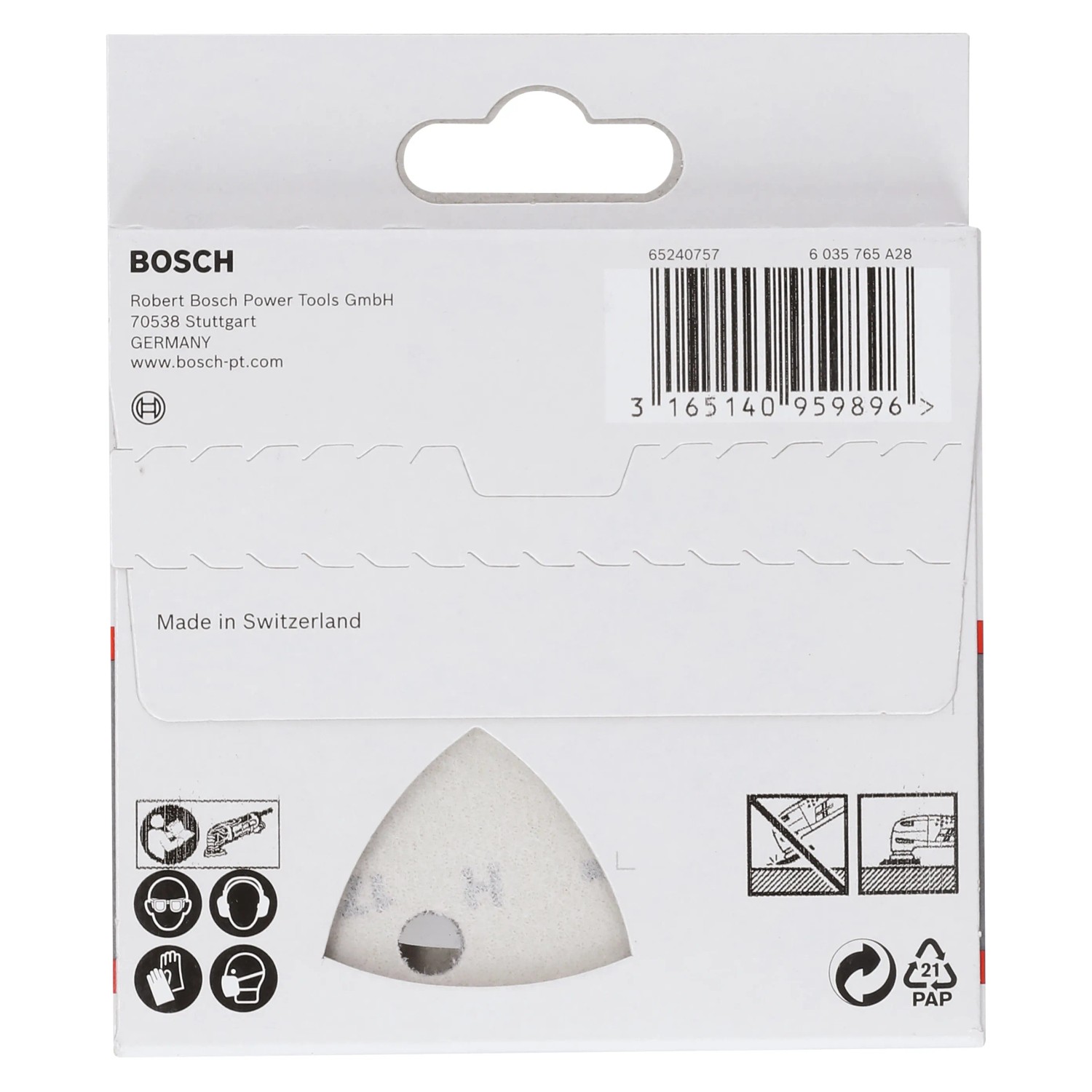 Bosch Delta-Schleifblätter F460, 5er-Pack, Körnung 240 für Deltaschleifer.