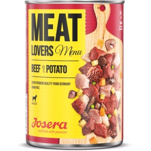 Josera Hunde-Nassfutter Meat Lovers Menu Beef mit Kartoffel, 800g Dose.