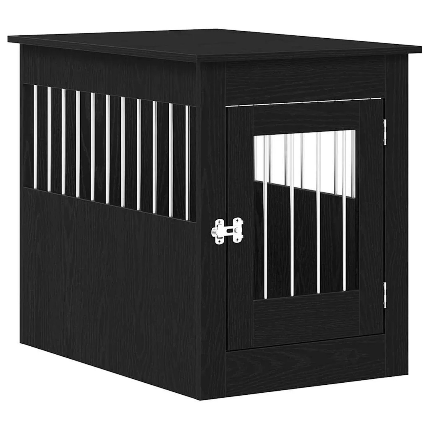 vidaXL Hundebox-Möbel Schwarze Eiche 55 x 80 x 68 cm Holzwerkstoff 862176