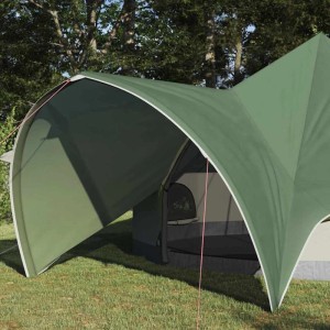 vidaXL Teepee Zelt mit Dach Grün und Grau 600 x 600 x 347 cm 42004011