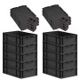 PROREGAL SuperSparSet: 10 schwarze Euroboxen mit Deckel, 34 Liter, stapelbar.