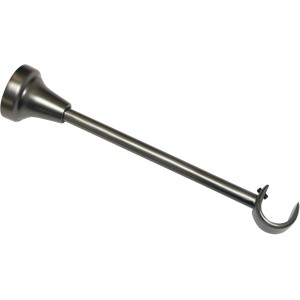 Gardinia Träger Europa, offen, 28 cm, Silber-antik, für Gardinenstangen Ø 19 mm.