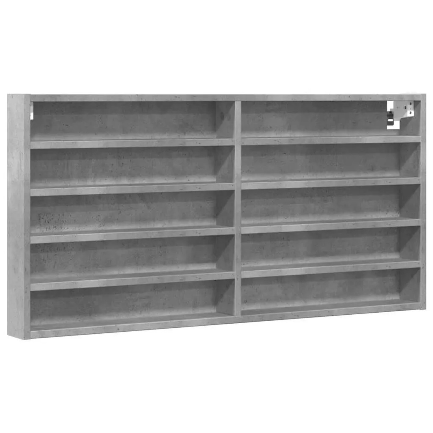 vidaXL Vitrinenschrank Betongrau 100x8,5x50 cm Holzwerkstoff 847950