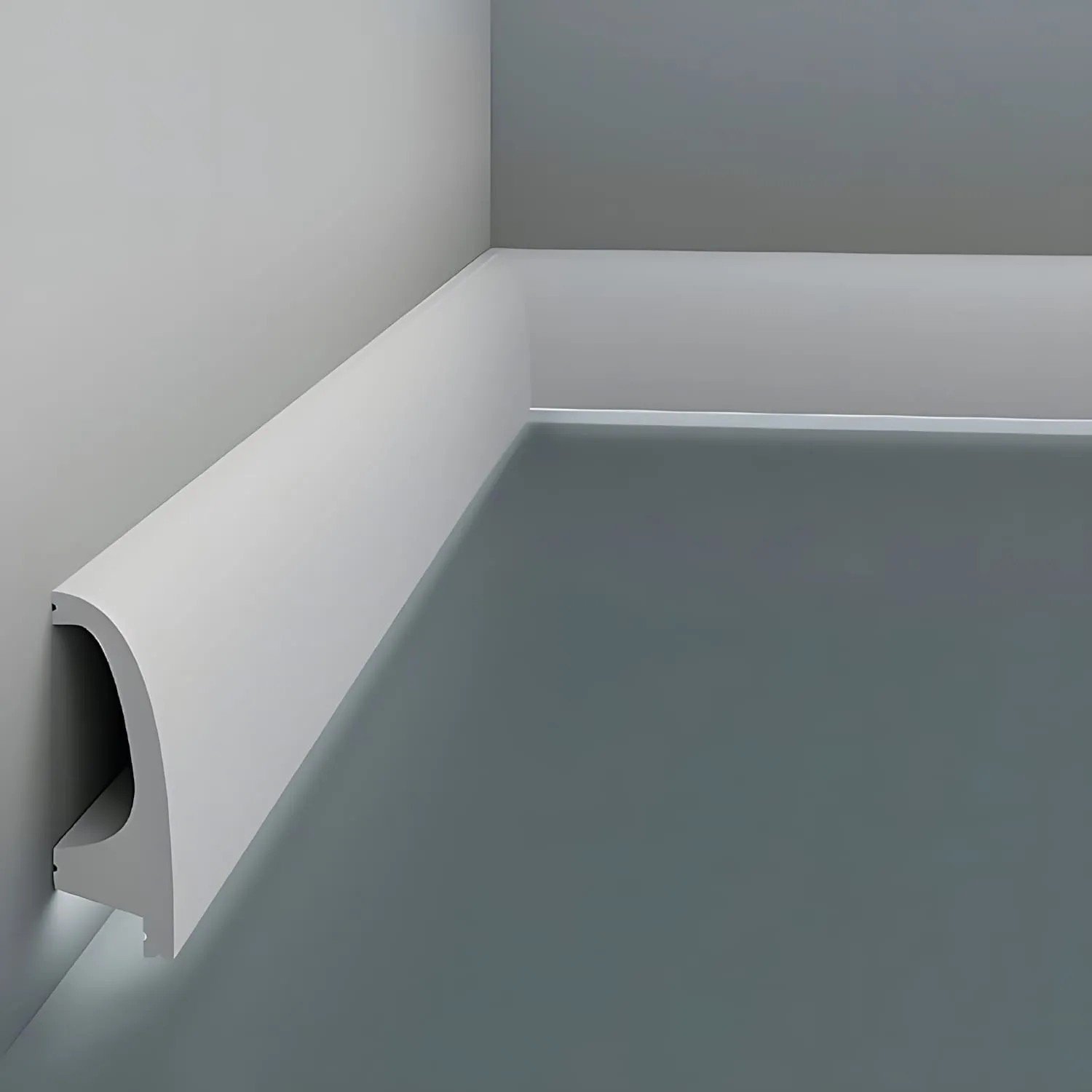 2 M Weiße PVC Sockelleiste, 100 Mm Hoch - Flexibel & Einfach Zu Installieren