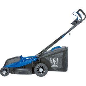 LUX-TOOLS Elektro-Rasenmäher E-RM-1600/38 Highwheel, 38 cm Schnittbreite, mit Fangkorb.