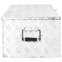 DELUKE Aluminiumbox Mit Deckel Abschließbar Alubox Deichselbox Alu Anhängerbox Werkzeugkiste Transportbox Metallkiste 90x47x33,5cm Silber_4