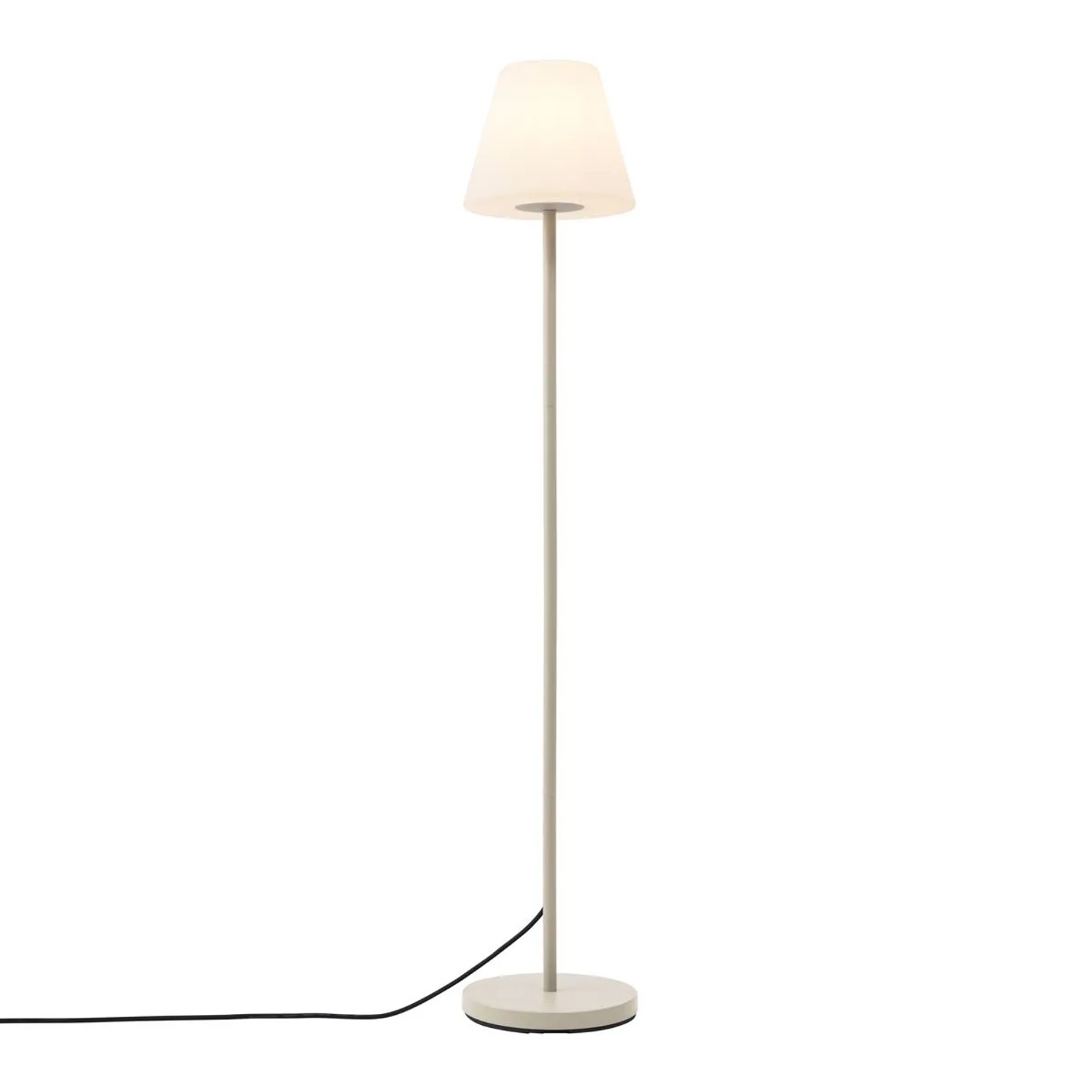 QAZQA Außenstehleuchte Beige mit Weißem Schirm IP65 Virginia
