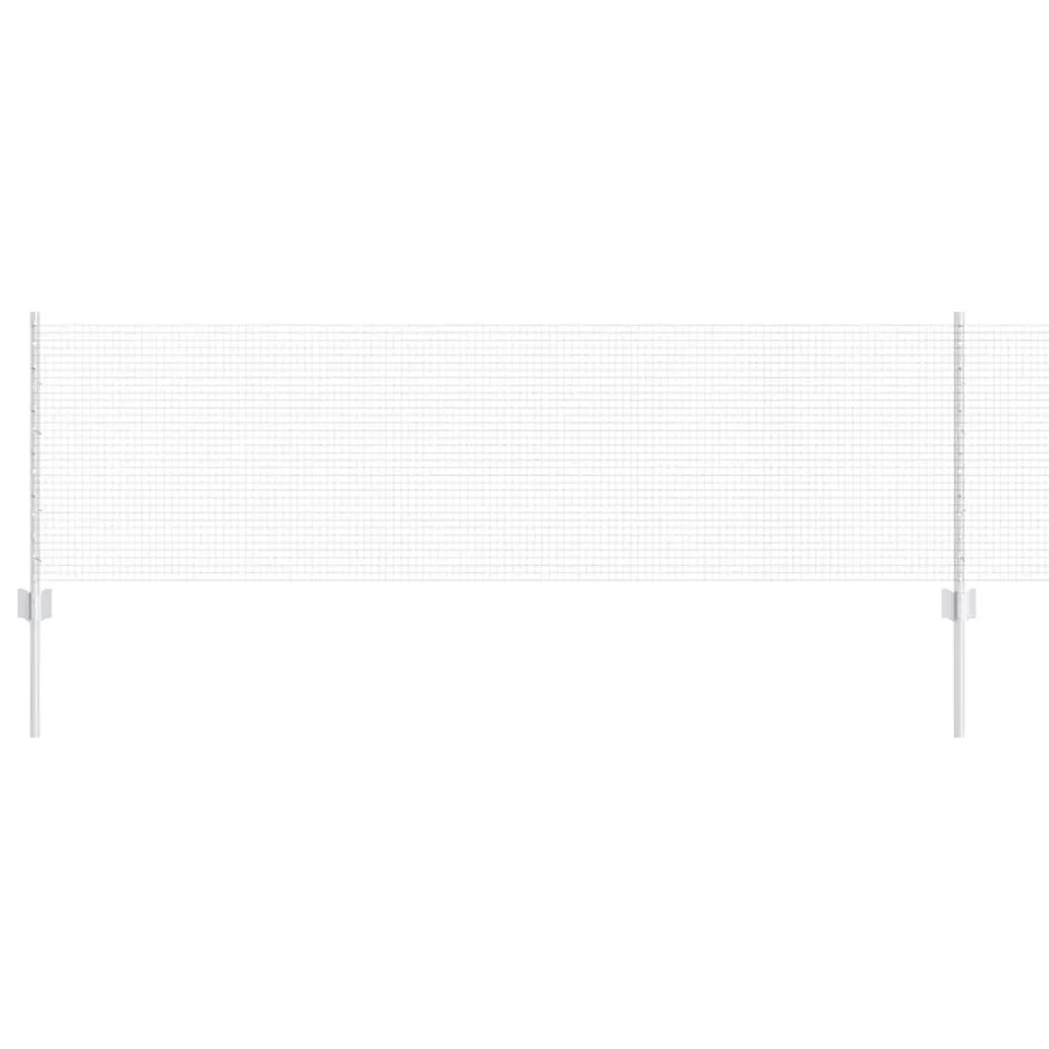 vidaXL Zaun mit Pfosten Silber 0,6 x 10 m Stahl 3336318 günstig online kaufen