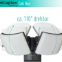Oktaplex LED Außenstrahler Cali Dos mit zwei drehbaren Leuchten für flexible Beleuchtung.