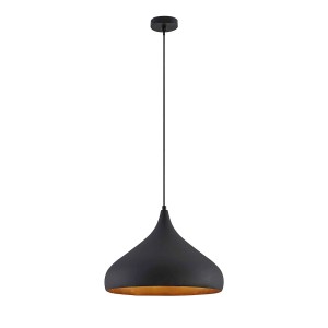 Arcchio Pendelleuchte Lunus 9626501 Modern in Schwarz aus Metall 1-flammig E27 Wohnzimmerleuchte