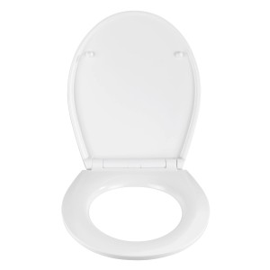 Wenko WC-Sitz Licata aus Duroplast, geöffnet von oben.