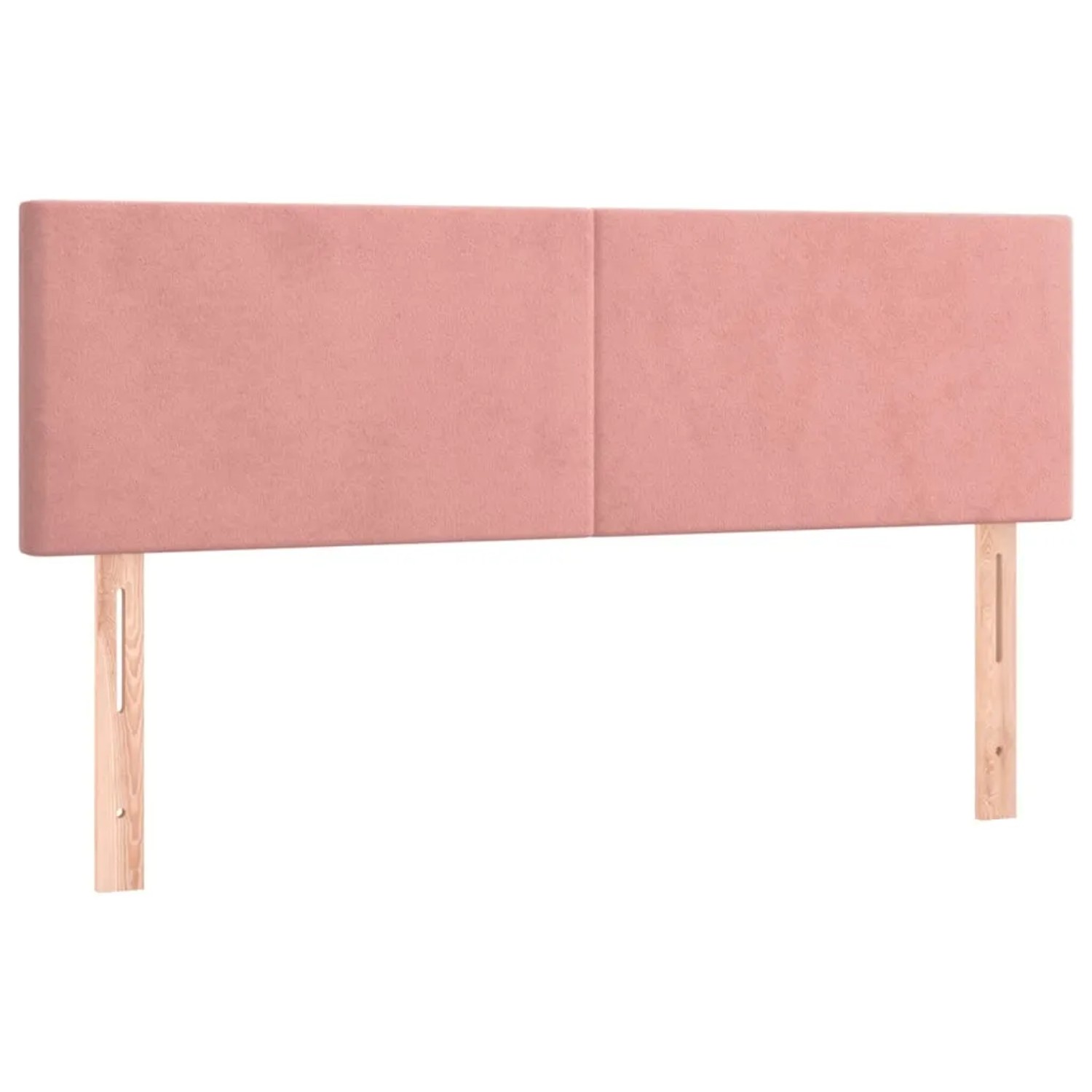 vidaXL LED Kopfteil Rosa 144x5x78/88 cm Samt 3121385