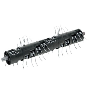 Al-Ko Lüfterwalze, 38 cm, für Elektro-Vertikutierer 38.6 Li Basic Care. Detailaufnahme der Walze mit Stahlfederzinken.