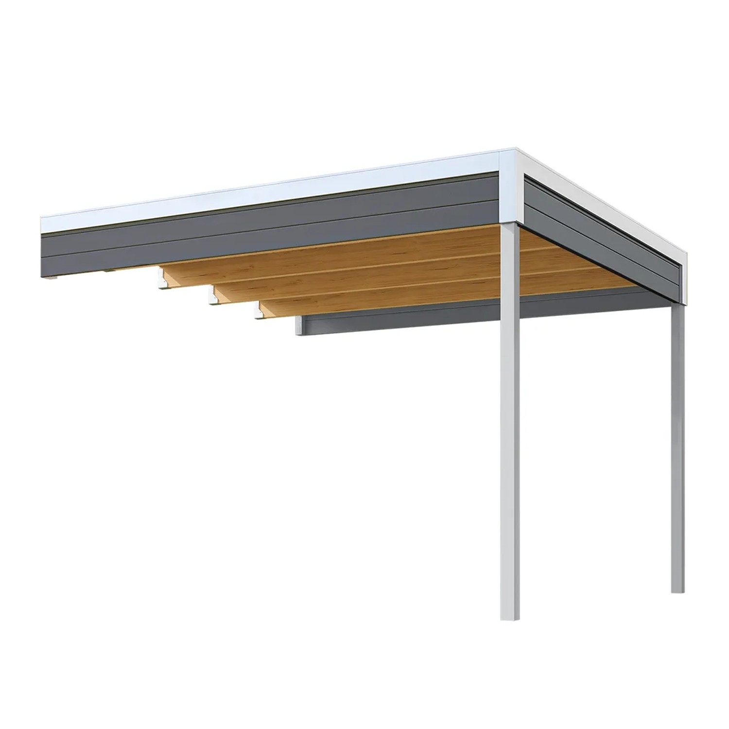 Weka Anbau 2 für Weka Gartenhaus Batu 3 Dark Grey 300 cm x 300 cm