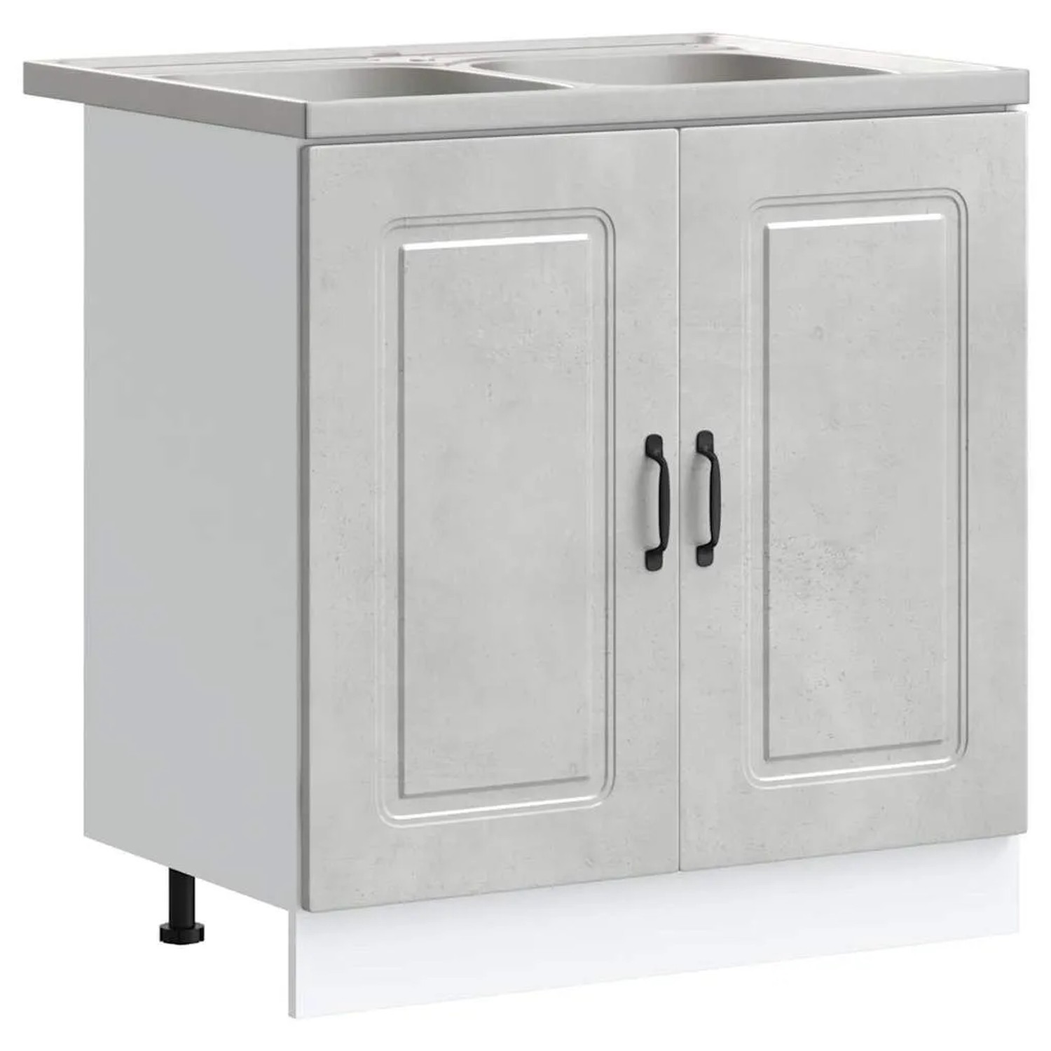 vidaXL Küchenschrank Kalmar Beton Grau 80 x 46 x 81,5 cm Holzwerkstoff 3315005