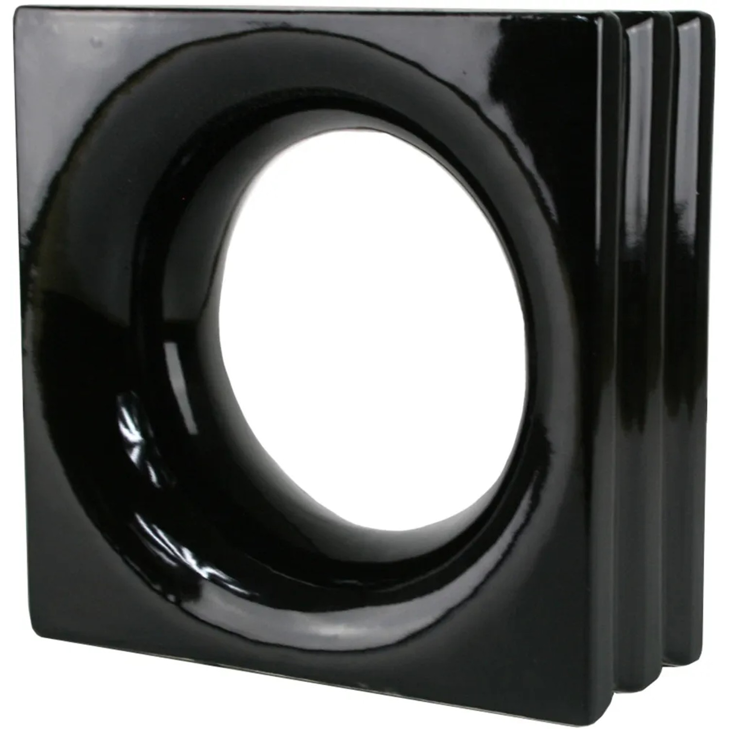 Keramikstein Style'n Art Deko Loop Schwarz 19 cm x 19 cm x 8 cm