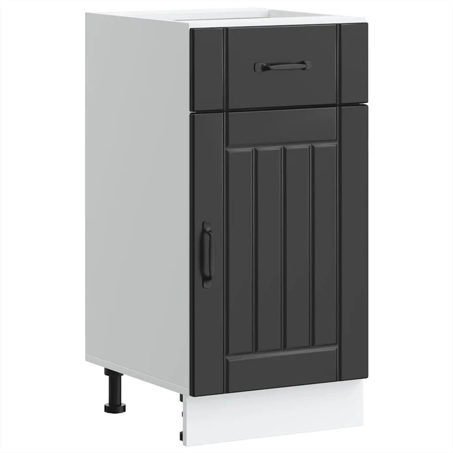 vidaXL Küchen-Unterschrank Lucca Schwarz Holzwerkstoff 853708