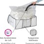 Wenko Vakuum Soft Box L: Weiße Textil-Aufbewahrungsbox mit Vakuumsack und Staubsauger zum Platz sparen.