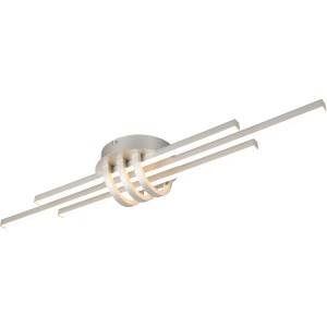 Moderne LED Deckenleuchte Cinto, 81 cm, Nickel Matt, für Wohnräume.