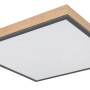 Quadratische LED-Deckenleuchte Doro in Holzfarben/Graphit, 45x45 cm. Modernes Design für Innenräume.