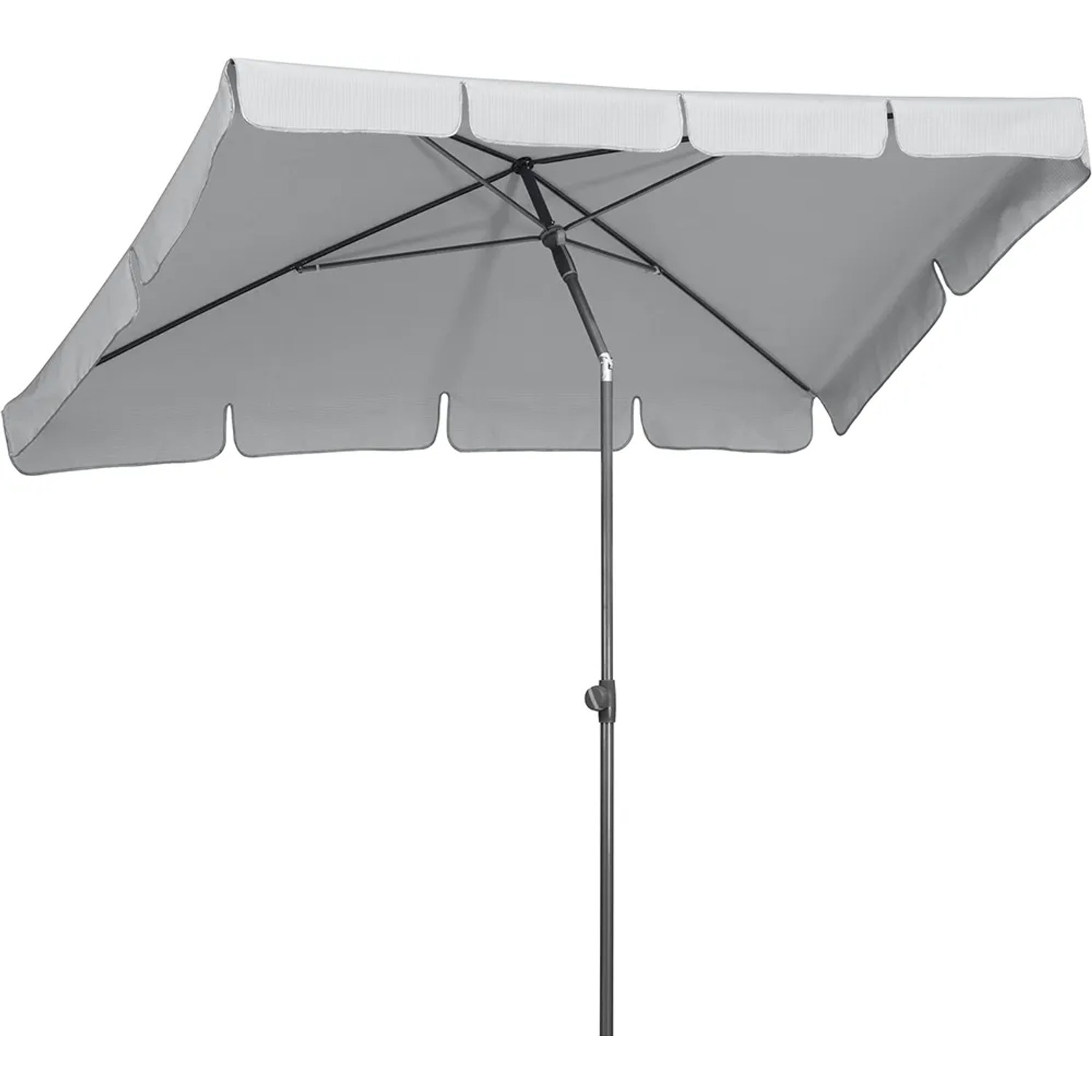 Schneider Balkonschirm 225 cm x 120 cm Silbergrau mit Push-Up Mechanik