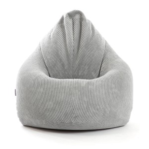 Grauer mokebo Sitzsack Cord XXL: Bequemer Bean Bag für Garten & Wohnzimmer.