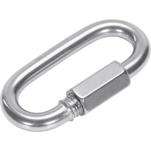 Schraubnotglied aus Edelstahl, 8 mm Durchmesser, für sichere Verbindungen.