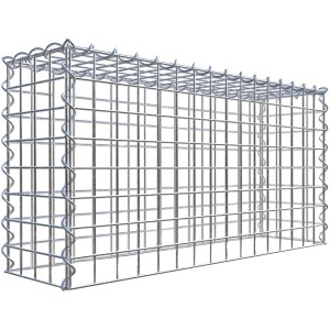 Gabiona Gabione-Anbaukorb Typ 3, 40x80x20 cm, Maschenweite 5x5 cm, Drahtgitter galvanbeschichtet.