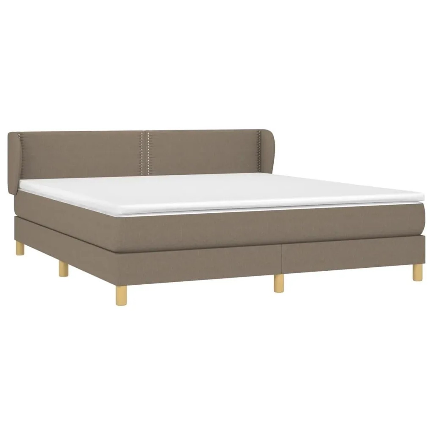 vidaXL Boxspringbett mit Matratze Taupe 180x200 cm Stoff 3126745 günstig online kaufen