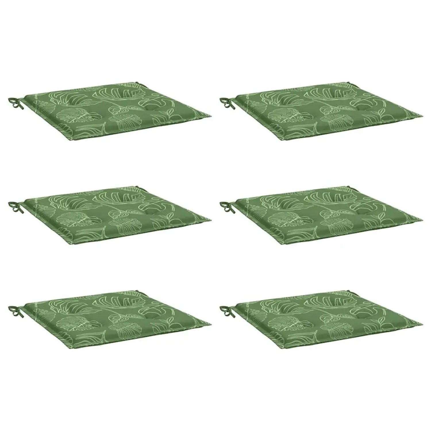 vidaXL Sitzkissen 6 Stk Blattmuster 50x50x4 cm Stoff 361091 günstig online kaufen