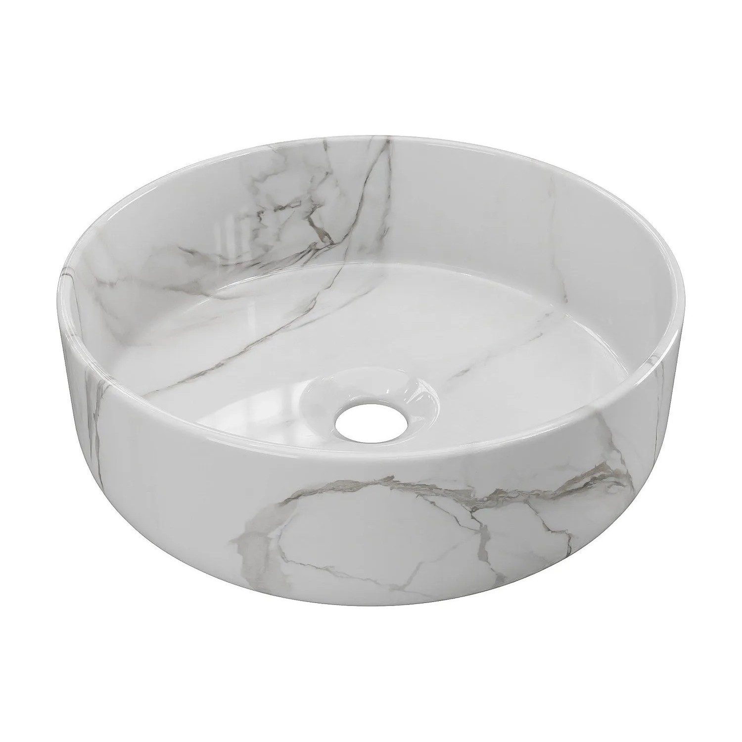 Vente-unique Aufsatzwaschbecken Viamarba Weiß 36 cm